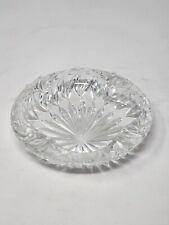 Vintage Cut Clear Glass Ashtray Beautiful Star Pattern picture