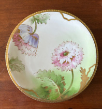 Limoges plate hand painted poppies by 