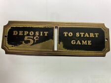 1927 ALL AMERICAN BASBALL MACHINE ** 5 CENT COIN DROP PLATE** picture