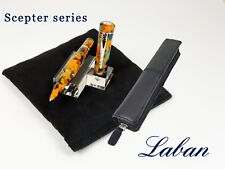 Laban Scepter Terrazzo Pumpkin Rollerball Pen With Leather Pen Case picture