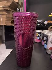 Starbucks Pink Bling Berry Blast 2022 Cold Cup Studded Venti Tumbler 24oz NEW picture
