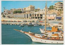 Rafina Greece View of The Landing Stage Boats Docked in Quay Vintage Postcard picture