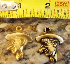 2 - JIMMY DURANTE  CRACKER JACK GUMBALL CHARM BRACELET CHARMS 2 VERSIONS picture