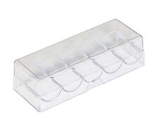 100-Piece Clear Acrylic Poker Chip Rack with Lid. 100ct Poker Chip Tray/Holder picture