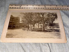 Antique Cabinet Card Photograph Main Street From Head of Central Square Keene NH picture
