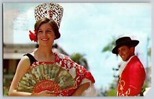Tampa, FL- Beautiful Senorita Dressed in Spanish Costume - Vintage Postcard picture