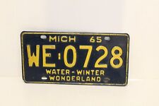 vintage 1965 michigan license plate picture