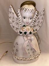 Vintage Light Up Christmas Angel A.N. Brooks corp merchandise mart 13” Chalkware picture