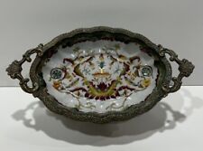 Hua Ping Tang Zhi Porcelain Brass Hand Painted Trinket Dish picture