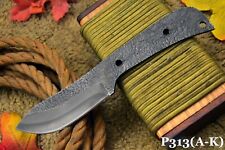 Custom Hammered Spring Steel 5160 Blank Blade Hunting Knife,No Damascus P313-J-K picture