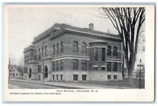 c1905 High School Concord New Hampshire NH Nelson's Five Cent Store Postcard picture
