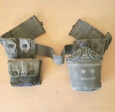 Vintage US ARMY MEDIC Belt BANDAGE POUCH Post WW2 era -Packed w/ Supplies  picture