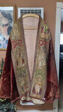 Antique Hand Embroidered Silk and Velvet 16th or 17th Century Cope picture