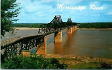Vicksburg, MS - Mississippi River Bridge Postcard Chrome Unposted picture