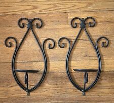 Longaberger Wall Sconces Wrought Iron Set of 2 With hardware picture