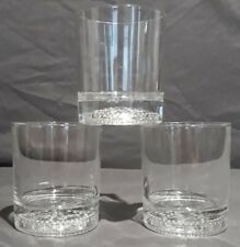 Vintage Crown Royal Whiskey Glasses  Italy Embossed Rocks Glass Set of 3  picture