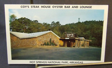 c1960's Coy's Steak House Oyster Bar And Lounge Hot Springs Arkansas AR Postcard picture