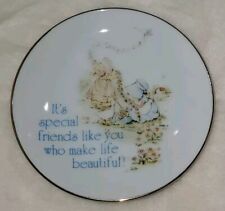 Vintage Collectible Holly Hobbie 1970's Porcelain Wall Plate Trinket dish picture