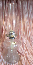 Mint New Vintage 1985 Oil Lamp glass base large w/glass chimney Lamp Light Farms picture