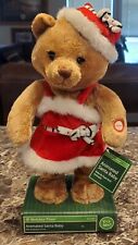NEW Gemmy Santa Teddy Bear Plush Christmas Sings 