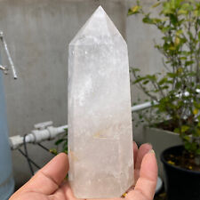 812g Beautiful Clear White Quartz Natural Crystal Point Tower Healing Specimen picture