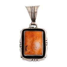 NATIVE AMERICAN DMD SIGNED STERLING SILVER SPINY OYSTER PENDANT picture