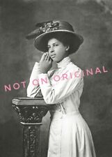 Vintage 1910's Photo reprint of Gorgeous Edwardian Era African American Woman  picture