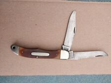 Vintage Schrade Old Timer 250T Fixed 2 Blade Folding Pocket Knife Made In USA picture