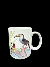 The Nature Company 1990 Coffee Mug 12oz Toucan Exotic Birds Vtg Rare Collectible picture