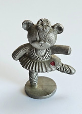 Spoontiques 1984 Pewter Miniature Ballerina Teddy Bear Vintage #863 picture