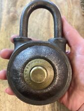 Vintage Antique Old Heavy Padlock No Key Or Combo Lock Rare picture