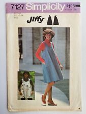 Simplicity 7127 Jiffy Jumper Top Side Seam Pockets Tent Vtg 1975 Misses 12-14 picture