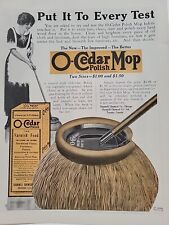 1914 O-Cedar Mop Polish Saturday Evening Post Print Ad Orange Maid Channell picture