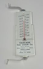 Vintage Metal Advertising Thermometer Cascade Ind. Loan Co. Great Condition picture