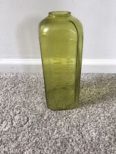 Vtg Yellow Green AVAN HOBOKEN 11” ROTTERDAM Gin Liquor Bottle Applied Seal picture