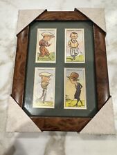 Vintage Framed Churchman’s Cigarette Cards Famous Golfers 1930 Reissued 1980s picture