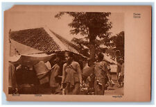 Djocja Java Indonesia Postcard Scene of Busy Market c1910 Unposted Antique picture