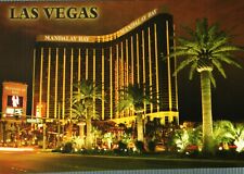 Las Vegas Postcard - Mandalay Bay Hotel & Casino - night view - dated 2002 picture