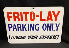 Vintage Original Frito Lay Factory Parking Sign Towing Beltsville MD Plant 18x12 picture
