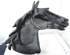 cast iron black horse head trinket dish great detail picture