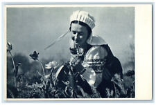 c1950's Woman In The Flower Garden Lithuania Vintage Unposted Postcard picture