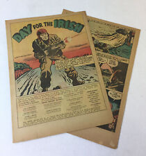 1946 three page cartoon story ~ DAY FOR THE IRISH Michael McGee ~ WWII picture