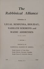 Rabbinical Alliance Legel Responsa, Holiday Sabbath Sermons & Radio Address 1956 picture