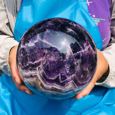 8.82LB Natural Dream Amethyst Quartz Crystal Sphere Ball Healing picture