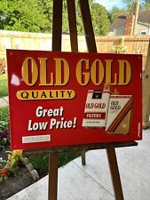 VTG OLD GOLD Quality Cigarettes Embossed Sign Approx 25.5”x17.5” Mancave picture