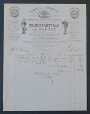 Invoice 1889 MILITARY ITEM DUSSAUCY DE ONFROY PARISbeautiful illustrated header 26 picture