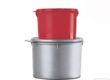 NEW Tupperware Holiday, Christmas Storage Canister Canisters Set, Silver & Red picture