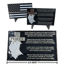 Correctional Officer Prayer Coin with Thin Gray Line American Flag CO Correction picture