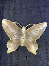 Vintage Solid Brass Butterfly Trinket/Coin Tray 6.5” x 5” Collectible picture