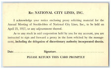 1958 Meeting National City Lines Inc Edmonds Washington WA HPO Postal Card picture
